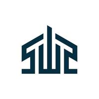 SW and S monogram logo template vector