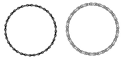 bicycle chain link round. cycle chain link collection. Set of motorcycle link. illustration vector