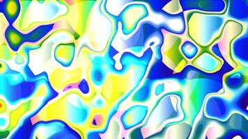 Abstract 3-Dimensional Animated Colors in Smooth Wavy Wall Style. Multicolor and Colorful Pattern Concept. Colorful Wavy Reflection Surface Macro. Trendy and Modern Colored Fluid Abstraction Flow. video