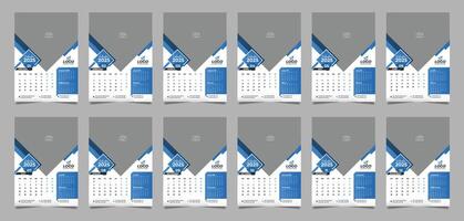 2025 Wall Calendar Printable Design Corporate Business Schedule Planner vector