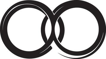 two black and white circles with the letter o vector