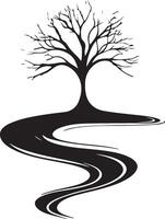 tree with no leaves on a white background vector