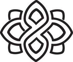 a celtic knot design with a white background vector