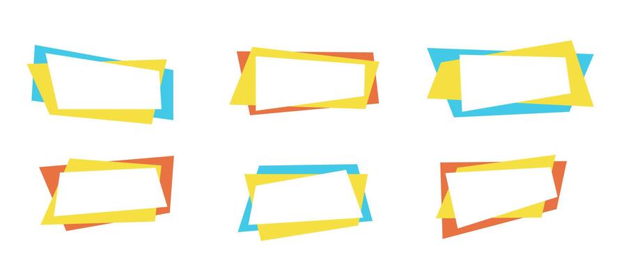Flat geometric sale banner in trendy concept. Minimal vintage design rectangle sign template in bright colors. illustration with sale tags for web advertising.