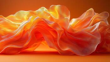 Vibrant colors flowing in smooth wave pattern backdrop generated by AI photo