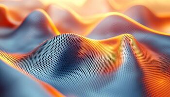 Smooth wave pattern in futuristic vibrant color chaos generated by AI photo