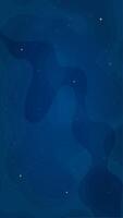 Abstract starlight universe background illustration. Flat style vertical stellar universe backdrop with abstract sparkling star systems on blue color background for astrology graphic concept. vector