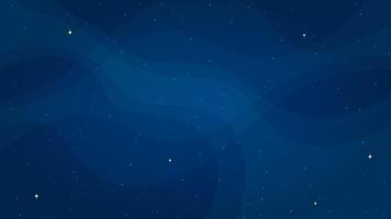 Cartoon outer space background illustration. Abstract shiny stars systems in outer space on horizontal dark blue background for children space game or night sky graphic design concept. vector