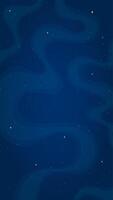 Dark blue space background illustration. Flat style vertical space backdrop with abstract star systems on blue color background for astronomy wallpaper design or children science graphic. vector