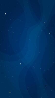 Starry night sky background illustration. Cartoon style night sky light vertical graphic on dark blue background for astronomy wallpaper design or children science concept.