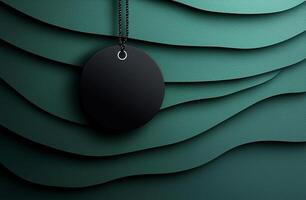 Modern decoration with striped pattern on shiny wallpaper generated by AI photo