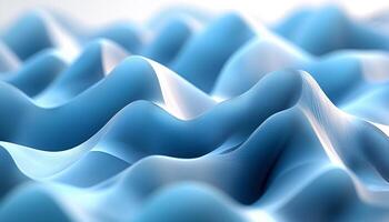 Smooth wave pattern illustration on modern futuristic backdrop generated by AI photo