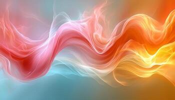 Glowing wave pattern in futuristic digitally generated image generated by AI photo