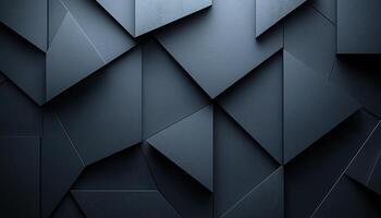 Geometric shapes create modern futuristic design on wall. generated by AI photo