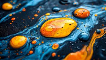 Abstract wet paint colors create vibrant messy backdrop. generated by AI photo