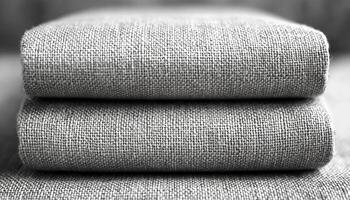 Softness of clean, fluffy towels in modern design. generated by AI photo