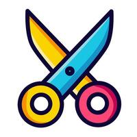 Cute colorful scissors, suitable for use as an icon vector