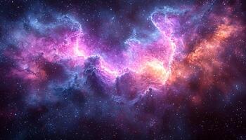 Glowing star field in deep space background galaxy generated by AI photo