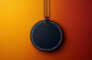 Metallic gold chain hanging symbol isolated on backdrop. generated by AI photo
