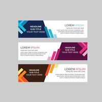 A set of blue banner templates designed for the web and various headlines are available in three different designs. vector