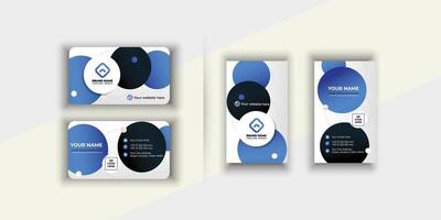 Modern business card bundle template, luxury visiting card design vector
