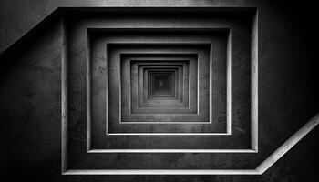 Dark concrete wall shapes modern geometric pattern inside generated by AI photo