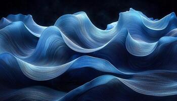Flowing wave pattern in nature, smooth backdrop motion generated by AI photo