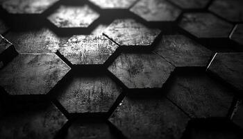 Geometric shape backdrop with modern textured dark wall generated by AI photo