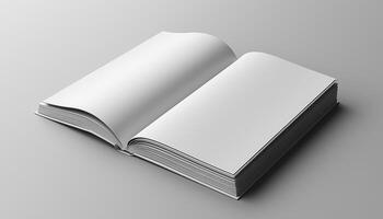 Learning from literature, studying wisdom in blank pages generated by AI photo