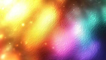 Bright colors glowing in wet nature backdrop reflection generated by AI photo