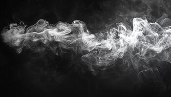 Smooth curve of flowing smoke creates mystery image generated by AI photo