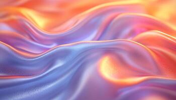 Smooth wave pattern flowing in bright vibrant colors generated by AI photo