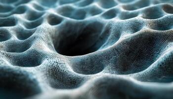 Smooth sand dune ripples in underwater wave pattern generated by AI photo