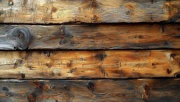 Old weathered timber plank pattern on rustic wall generated by AI photo
