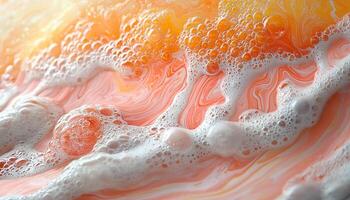 Freshness of nature in vibrant colors, liquid flowing generated by AI photo
