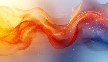 Glowing wave pattern illustration on futuristic backdrop flowing generated by AI photo