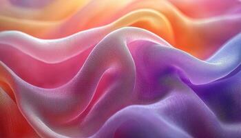 Smooth silk in vibrant colors, nature elegance flowing generated by AI photo