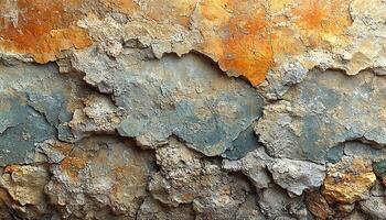 Dirty rusty pattern on old wall building feature generated by AI photo