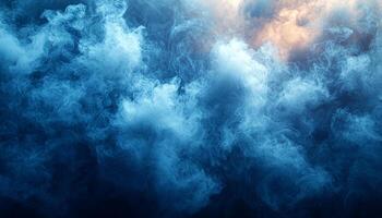 Clouds shape the sky in a mysterious image backdrop generated by AI photo