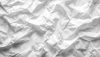 Wrinkled paper with pattern, rough texture, damaged sheet generated by AI photo