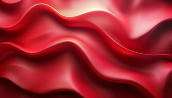 Smooth wave pattern decoration in modern elegant silk textile generated by AI photo