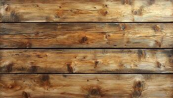 Old rustic wood plank pattern on weathered wall generated by AI photo