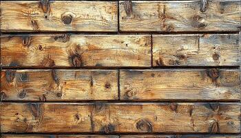 Old weathered plank wall with rustic timber pattern generated by AI photo