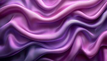 Smooth wave pattern in pink silk elegance flowing generated by AI photo