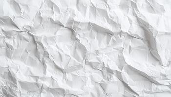 Crushed wrinkled paper pattern rough backdrop space garbage generated by AI photo