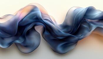 Smooth wave pattern flowing in bright futuristic illustration generated by AI photo