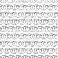 Small blooming cactus in doodle style. Simple seamless pattern. illustration. vector