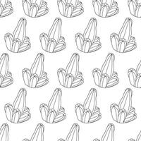 Big cactus with four branches in doodle style. Simple seamless pattern. illustration. vector