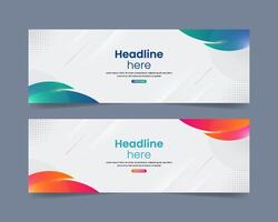 Gradient minimalist background for banner template vector