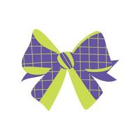 A textured vintage bow or ribbon in a flat style vector